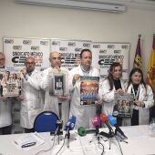 Representantes del Sindicato Médico de C-LM durante la rueda de prensa en Ciudad Real