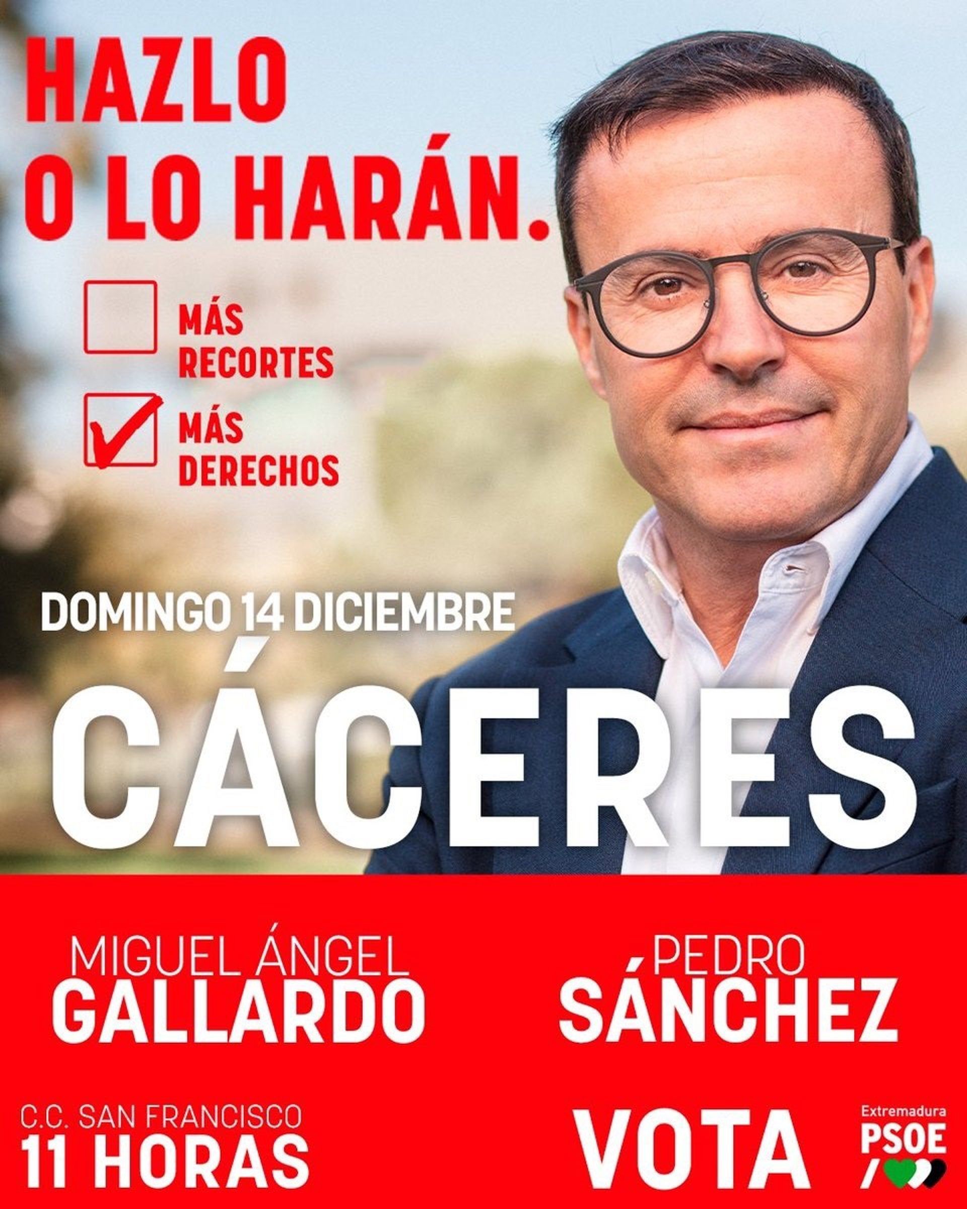 Sánchez apoyará a Gallardo el próximo domingo en un acto de la campaña en Cáceres Sánchez apoyará a Gallardo el próximo domingo en un acto de la campaña en Cáceres