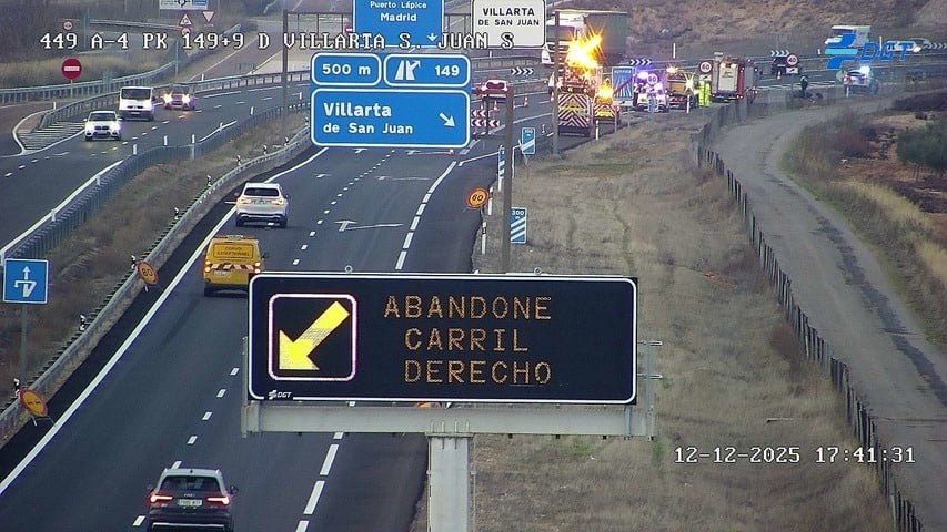 Muere una persona tras la colisión entre un turismo y un camión en la A-4 en Villarta de San Juan Muere una persona tras la colisión entre un turismo y un camión en la A-4 en Villarta de San Juan