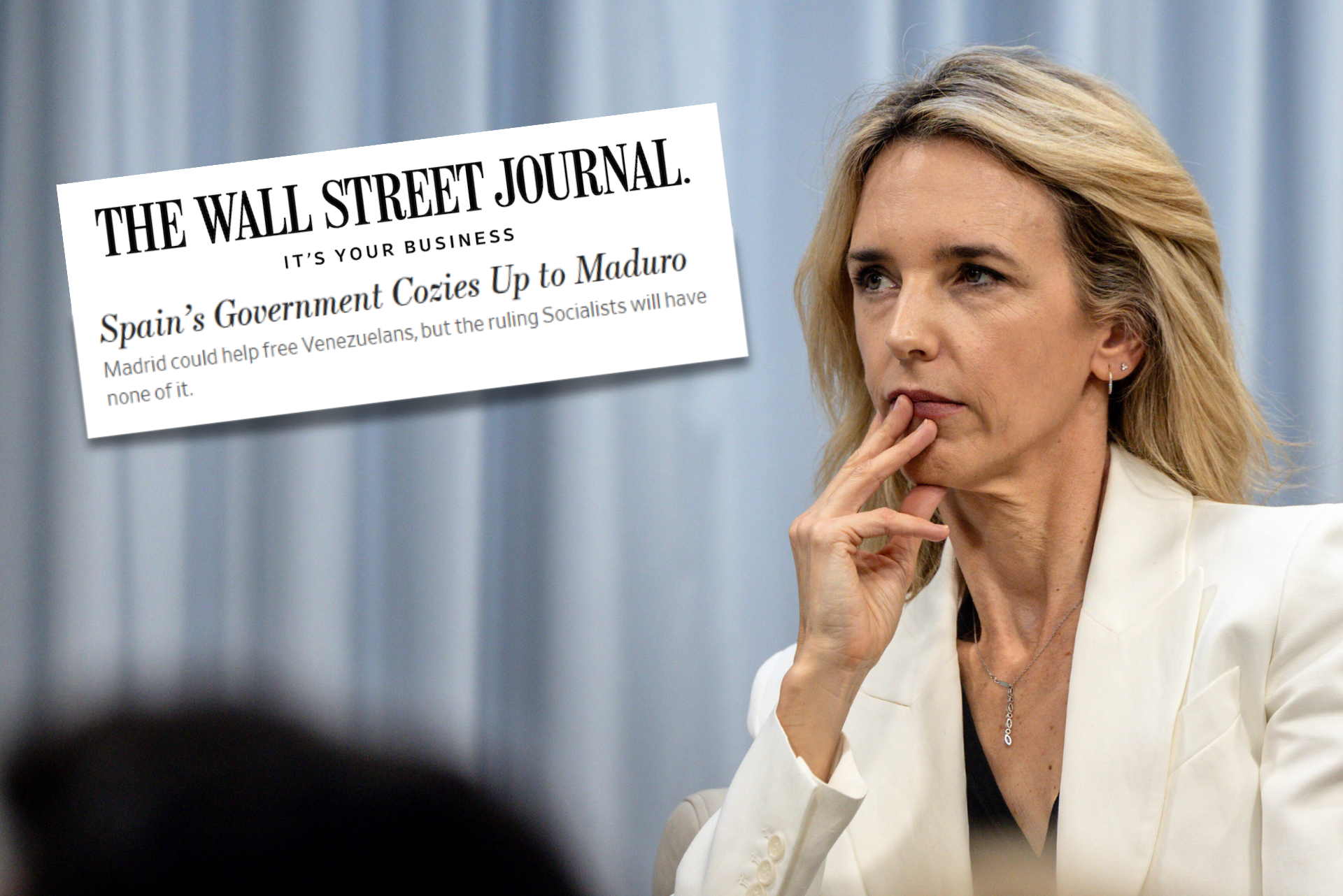 La dura columna del Wall Street Journal contra el Gobierno de Sánchez: "Son apologistas del régimen de Maduro" La dura columna del Wall Street Journal contra el Gobierno de Sánchez: "Son apologistas del régimen de Maduro"