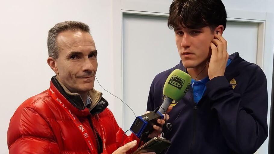 Alberto Gómez Barros y Noé Carrillo, jugador del Deportivo de La Coruña 