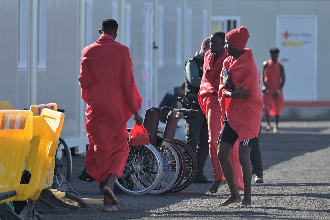 Inmigrantes llegados a la isla de El Hierro esta semana Inmigrantes llegados a la isla de El Hierro esta semana