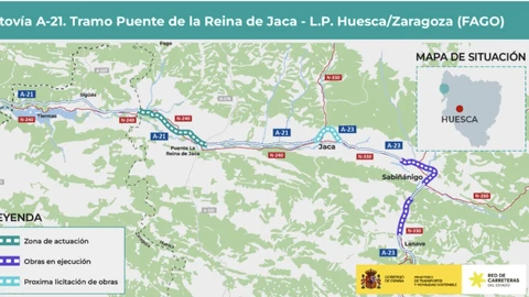 Adjudicada la modificación del proyecto de la A-21 Puente La Reina-Fago