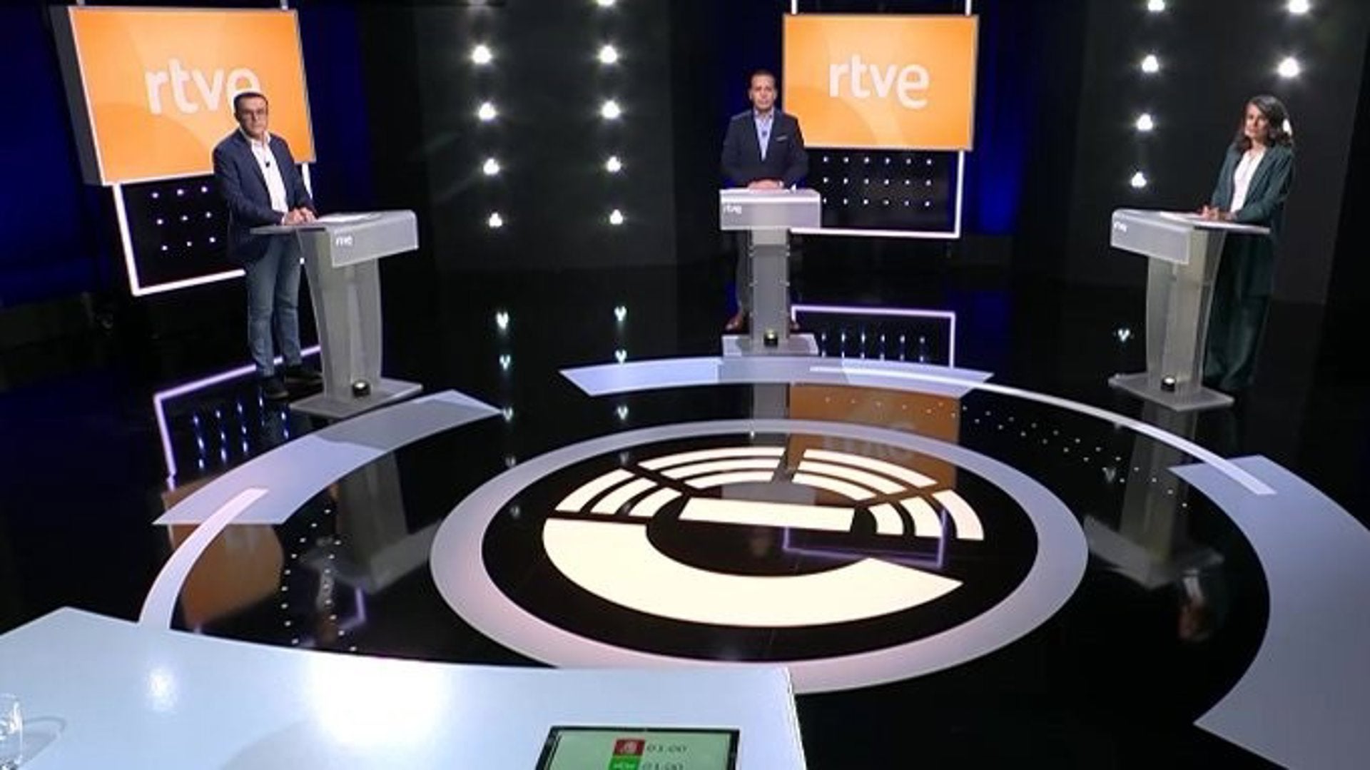 Debate a 3 en RTVE marcado por la ausencia de Guardiola y el cruce de reproches Debate a 3 en RTVE marcado por la ausencia de Guardiola y el cruce de reproches