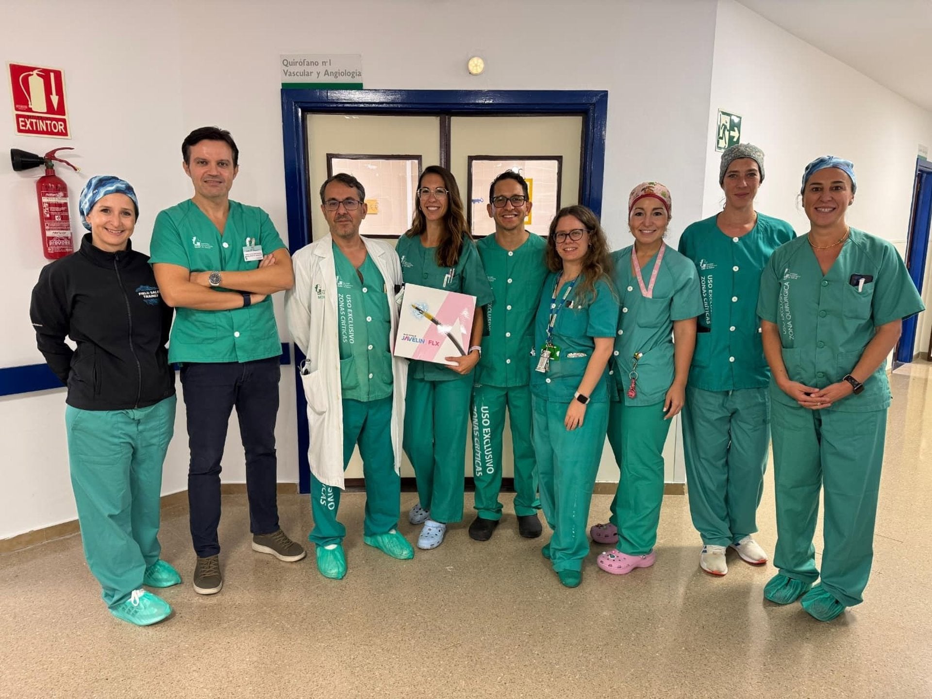 El Hospital Universitario de Badajoz realiza el primer procedimiento con el sistema de recanalización arterial Javelin El Hospital Universitario de Badajoz realiza el primer procedimiento con el sistema de recanalización arterial Javelin