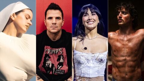 Rosal&iacute;a, Dani Mart&iacute;n, Aitana y Benson Boone, en un montaje de Europa FM