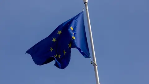 Imagen de archivo de la bandera de la UE Imagen de archivo de la bandera de la UE