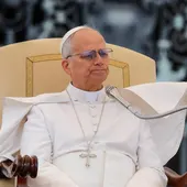 El papa León XIV durante la audiencia semanal en la Plaza de San Pedro el Vaticano. El papa León XIV durante la audiencia semanal en la Plaza de San Pedro el Vaticano.