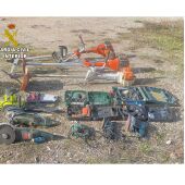 Herramientas robadas que fueron recuperadas por la Guardia Civil