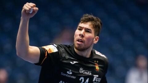 Alex Dujshebaev con la selecci&oacute;n espa&ntilde;ola de balonmano