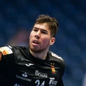 Alex Dujshebaev con la selección española de balonmano Alex Dujshebaev con la selección española de balonmano