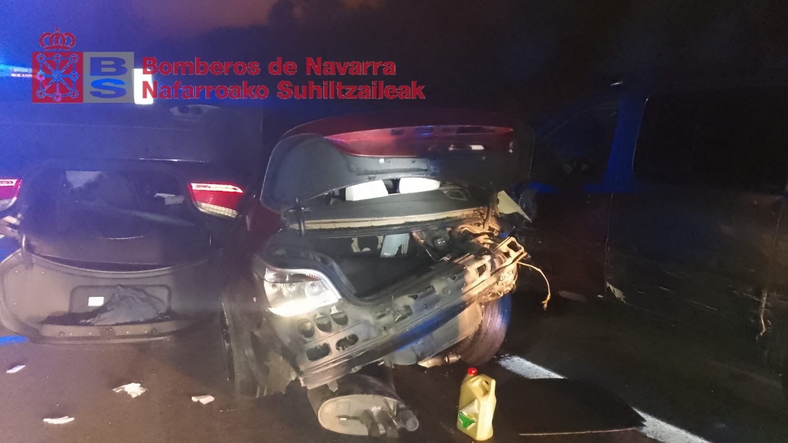 Accidente múltiple en Cordovilla con cuatro trasladados al HUN Accidente múltiple en Cordovilla con cuatro trasladados al HUN