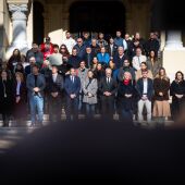 Minuto de silencio a las puertas del Ayuntamiento de Málaga 