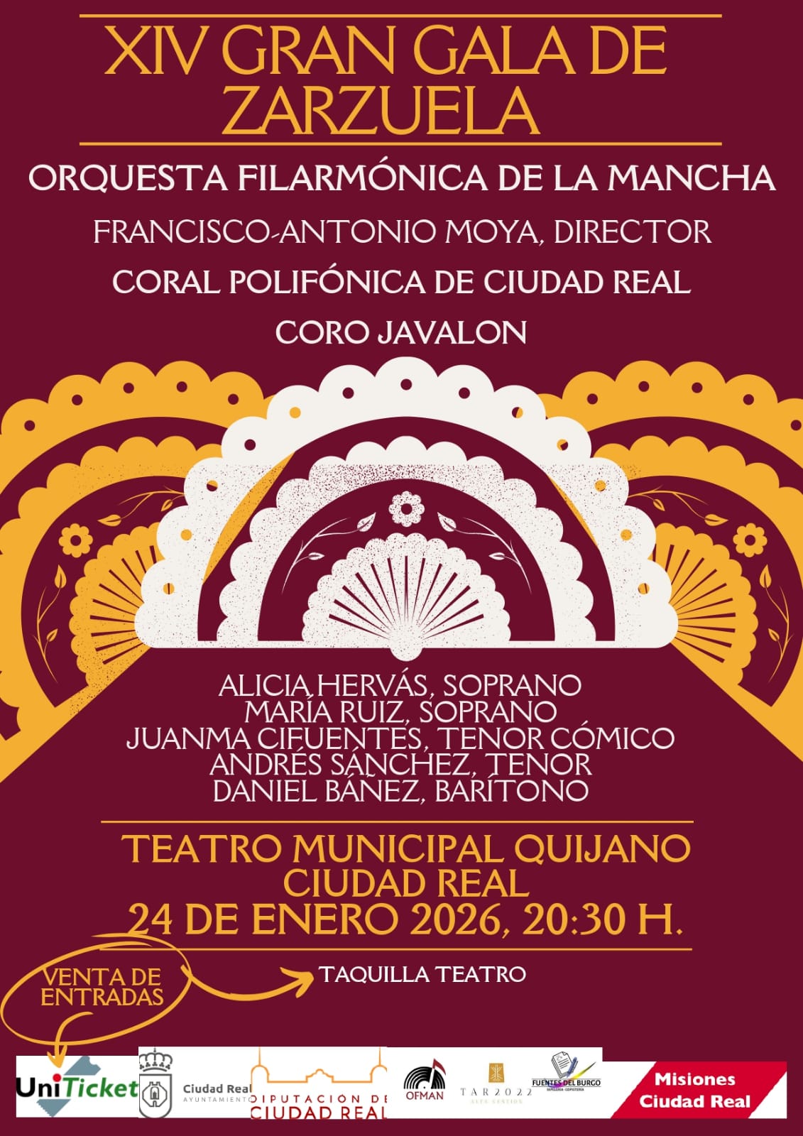 La OFMAN celebra este sábado la XIV Gran Gala de Zarzuela en el Teatro Quijano La OFMAN celebra este sábado la XIV Gran Gala de Zarzuela en el Teatro Quijano