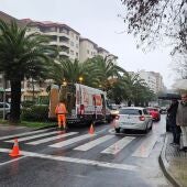 Instalación de señales luminosas en pasos de peatones sin semáforo