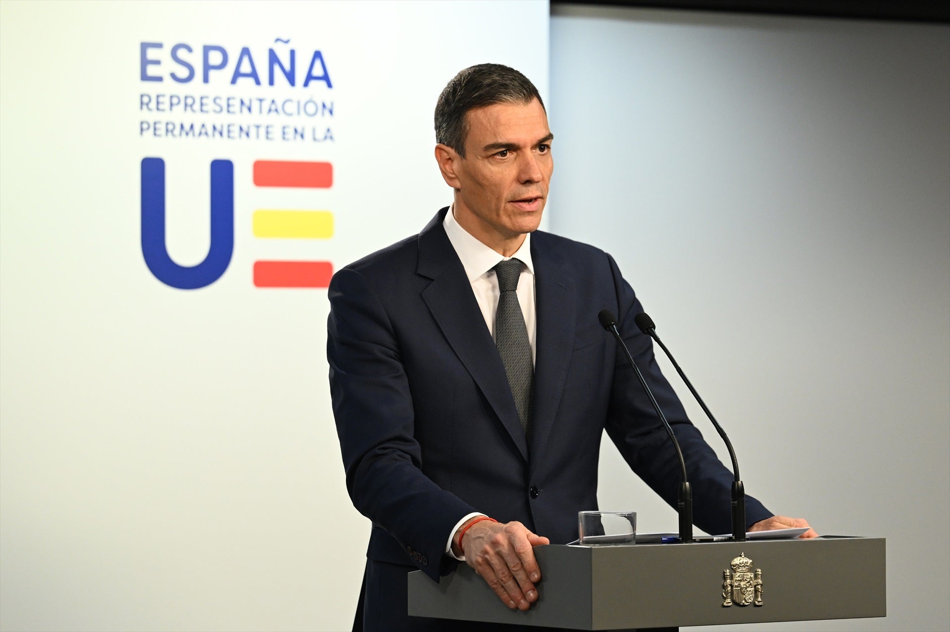 El presidente del Gobierno, Pedro Sánchez, durante una rueda de prensa El presidente del Gobierno, Pedro Sánchez, durante una rueda de prensa