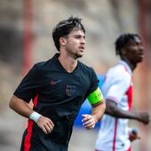 Hugo Alba, con la camiseta del Barça.