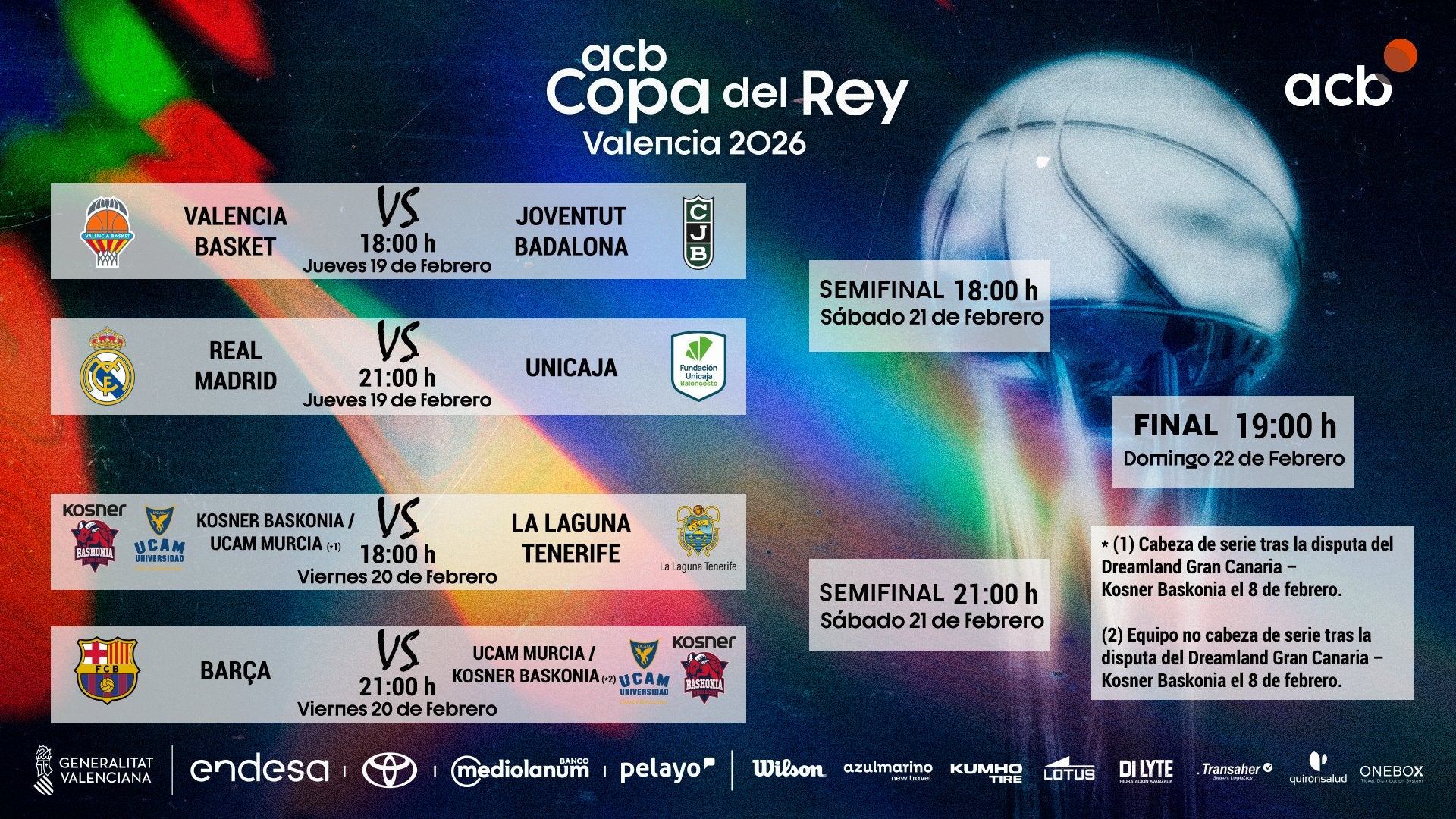 El Unicaja se enfrentará al Real Madrid en cuartos de la Copa El Unicaja se enfrentará al Real Madrid en cuartos de la Copa