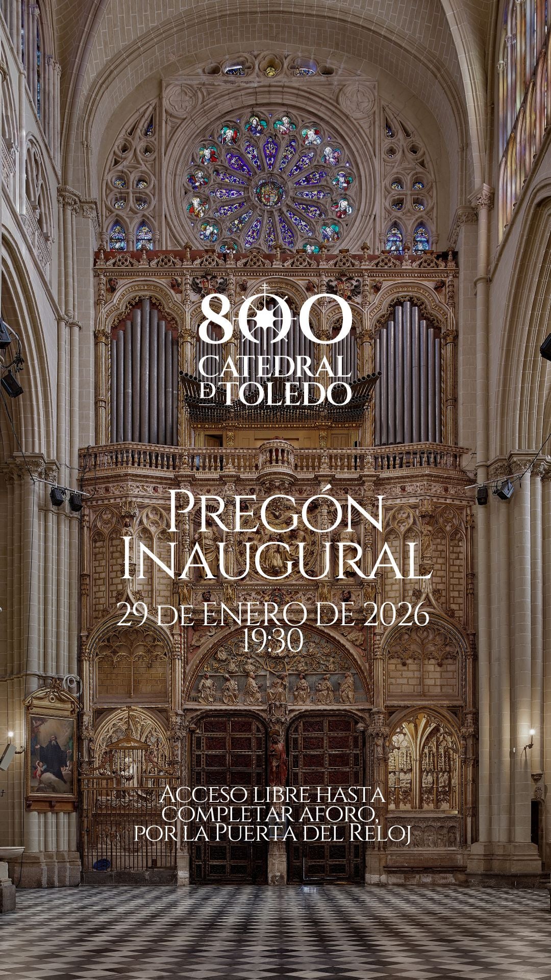 La Catedral abre sus puertas para el pregón del VIII Centenario en Toledo La Catedral abre sus puertas para el pregón del VIII Centenario en Toledo