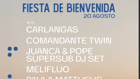 Cartel Fiesta de Bienvenida Cooltural Fest 2026 Cartel Fiesta de Bienvenida Cooltural Fest 2026