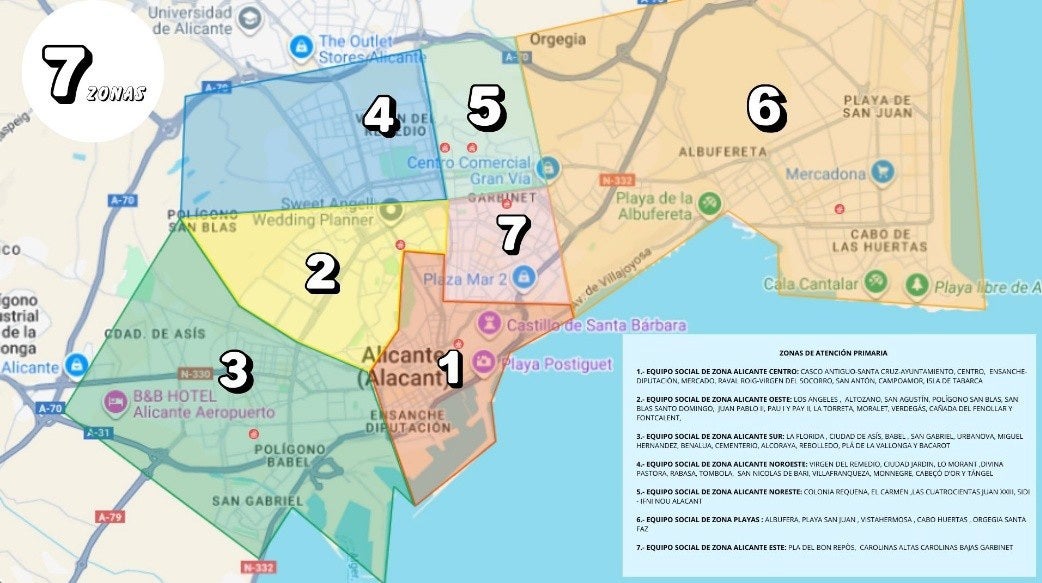 Alicante actualiza sus Servicios Sociales con siete zonas de intervención para prestar una atención más cercana y eficaz Alicante actualiza sus Servicios Sociales con siete zonas de intervención para prestar una atención más cercana y eficaz