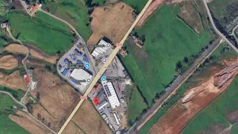 Lugar del accidente en La Pasiega Lugar del accidente en La Pasiega