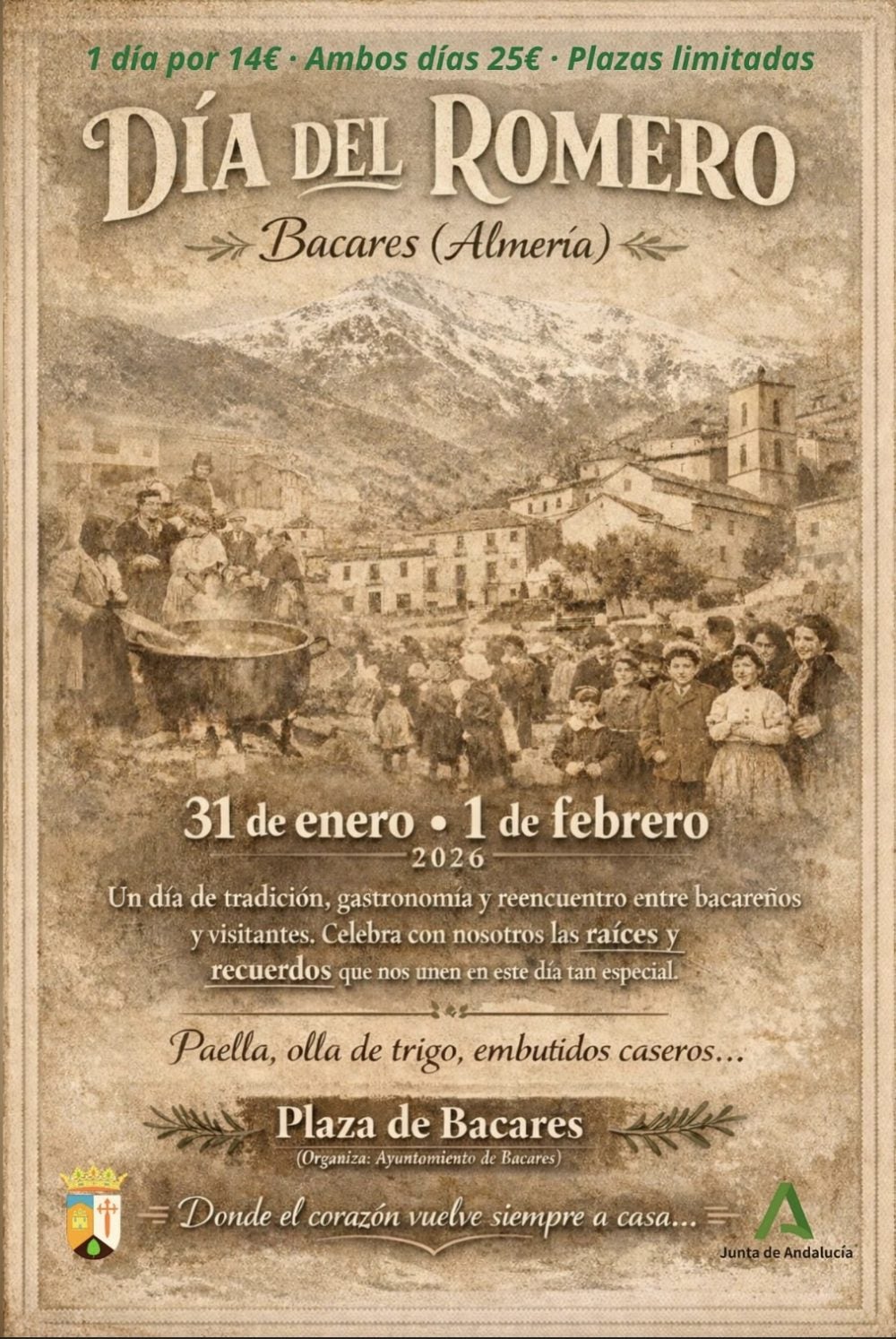 Llega el Día del Romero a Bacares. Vuelven los emigrantes a su pueblo Llega el Día del Romero a Bacares. Vuelven los emigrantes a su pueblo