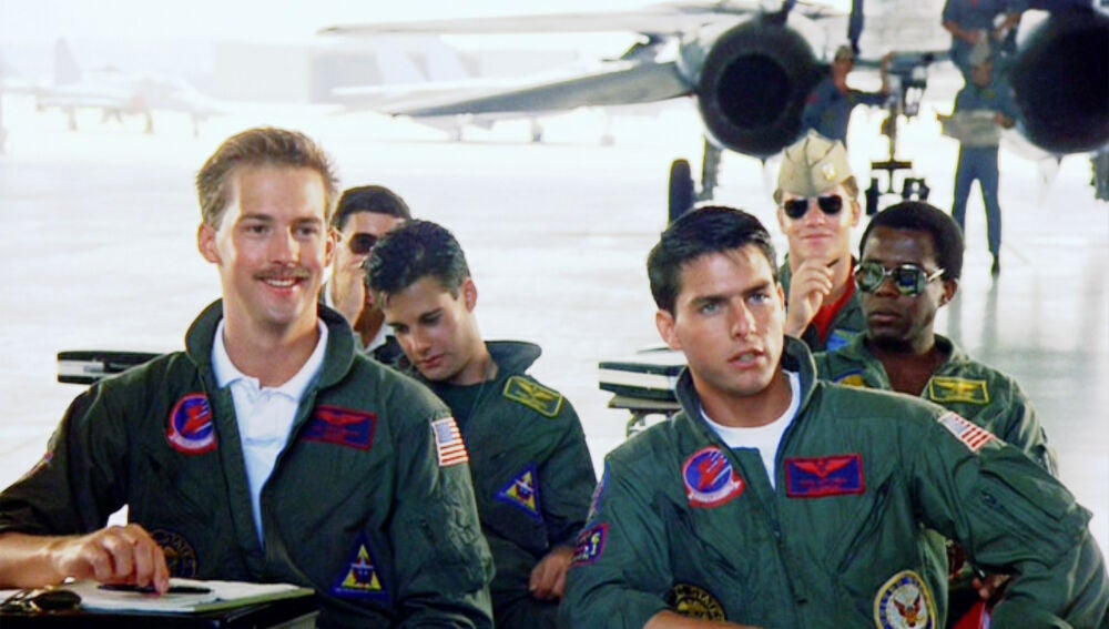 Fotograma de Top Gun, protagonizada por Tom Cruise.