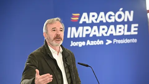 El candidato del PP a la reelección a la Presidencia del Gobierno de Aragón, Jorge Azcón. El candidato del PP a la reelección a la Presidencia del Gobierno de Aragón, Jorge Azcón.