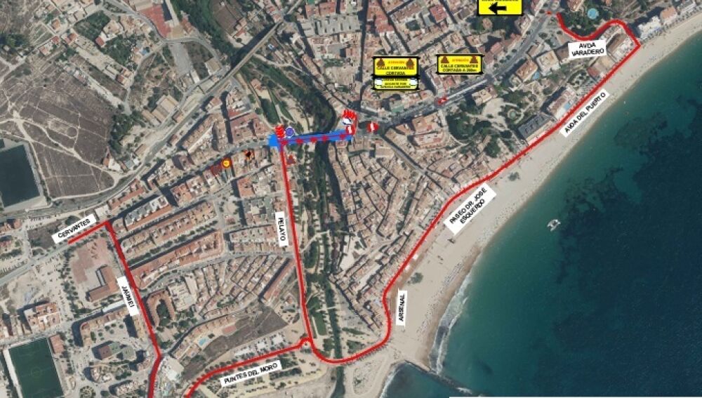 Tráfico obras Puente Cervantes Villajoyosa