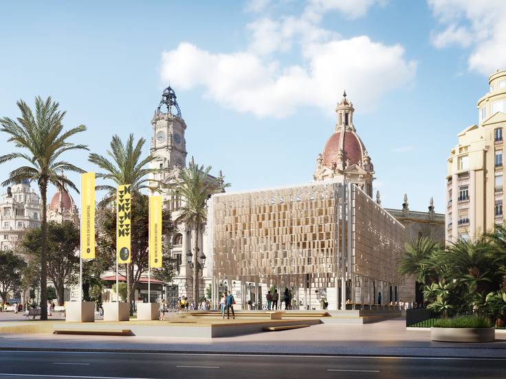 El Pabellón Ágora de la capitalidad del diseño cumple tres años desmontado y almacenado a la espera de destino El Pabellón Ágora de la capitalidad del diseño cumple tres años desmontado y almacenado a la espera de destino