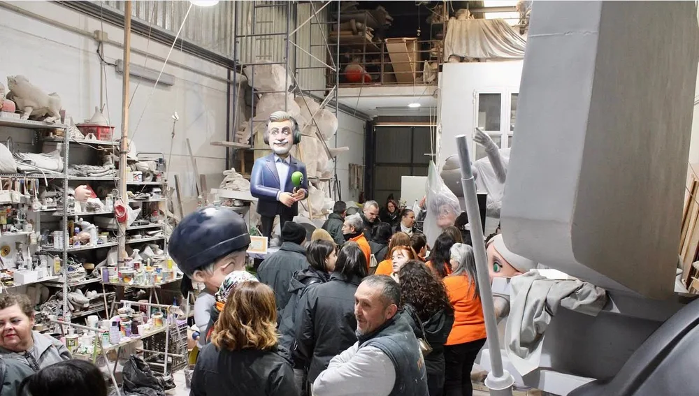 El ninot Carlos Alsina en el taller/ Onda Cero Valencia El ninot Carlos Alsina en el taller/ Onda Cero Valencia