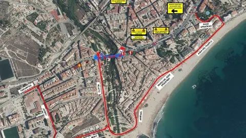 Comienzan las restricciones de circulación en el Puente de Cervantes que dispone de un solo carril de circulación dirección a Benidorm y se corta el carril en dirección a Alicante Comienzan las restricciones de circulación en el Puente de Cervantes que dispone de un solo carril de circulación dirección a Benidorm y se corta el carril en dirección a Alicante