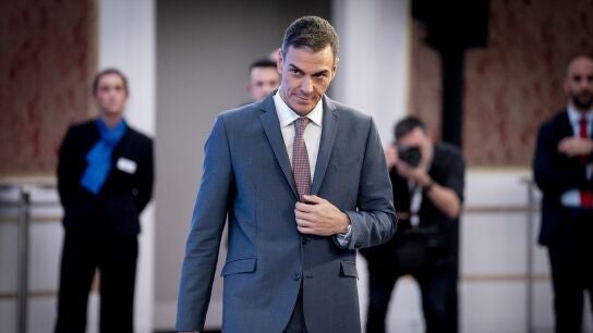 El presidente del Gobierno, Pedro S&aacute;nchez, interviene durante la clausura de la XVI edici&oacute;n del foro financiero internacional 'Spain Investors Day'