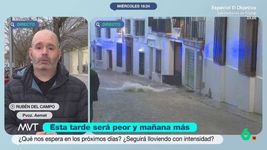Rubén del Campo, portavoz de AEMET, analiza la delicada situación en Andalucía por la borrasca Leonardo y explica que la próxima semana también arrancará con precipitaciones en el oeste y sur de la península.