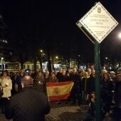 Imagen de un homenaje en Pamplona a Juan Atarés, asesinado por ETA