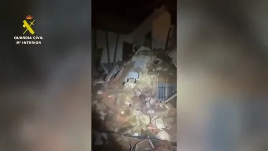 Así ha quedado el interior de un inmueble derrumbado por el temporal Así ha quedado el interior de un inmueble derrumbado por el temporal