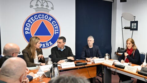 Sánchez preside la reunión para la valoración de riesgos provocados por las borrascas