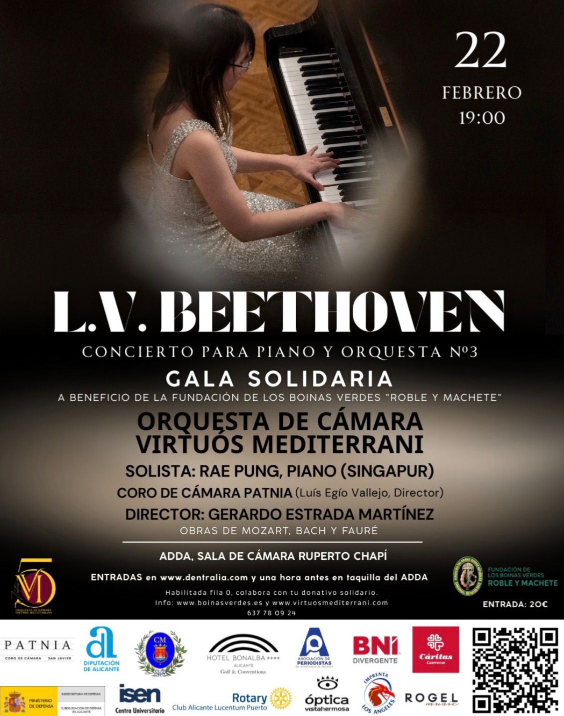 El ADDA acoge un Concierto Solidario para piano y orquesta a beneficio de la Fundación Roble y Machete El ADDA acoge un Concierto Solidario para piano y orquesta a beneficio de la Fundación Roble y Machete