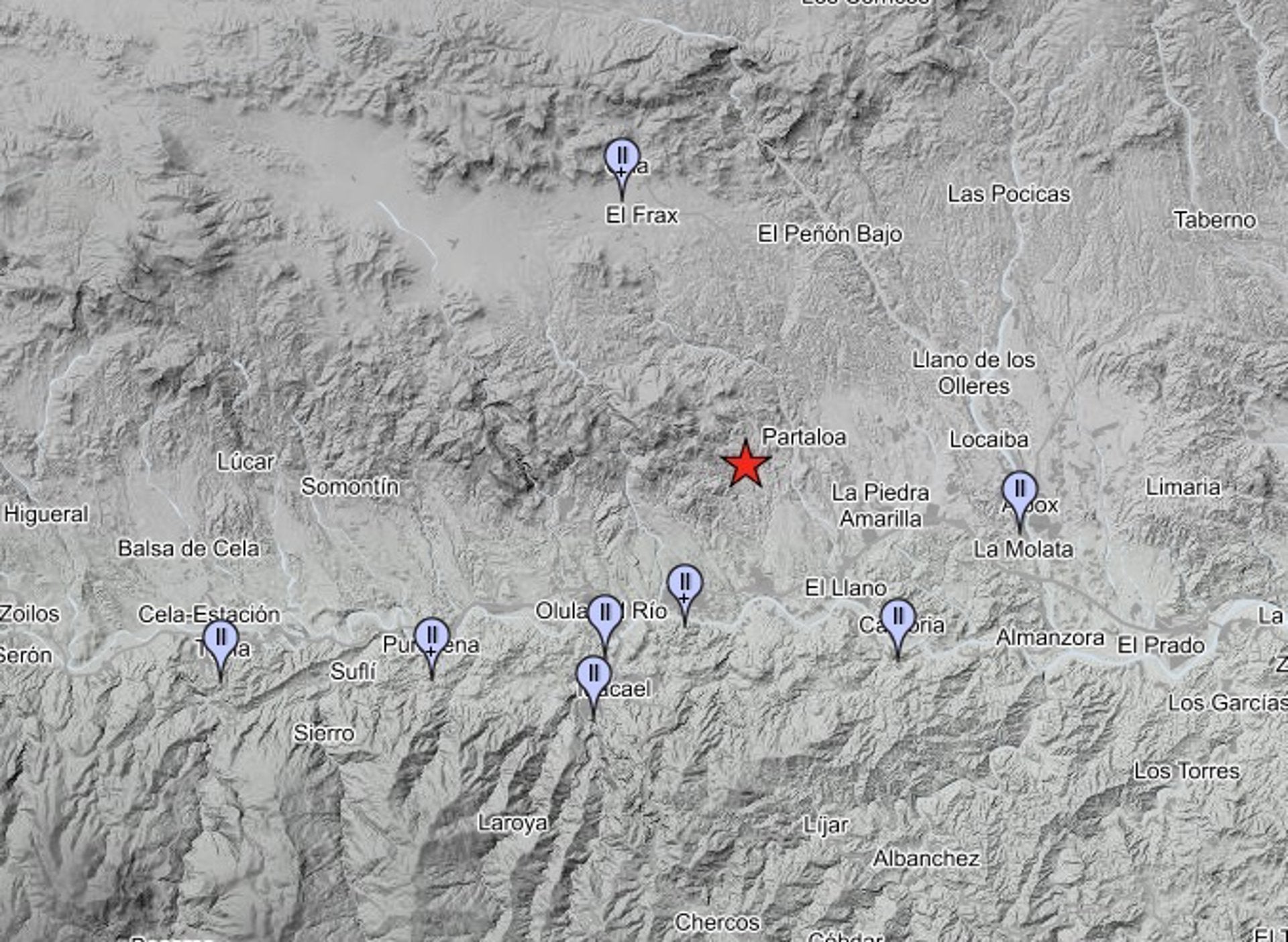 Terremoto con epicentro en Partaloa, Almería Terremoto con epicentro en Partaloa, Almería