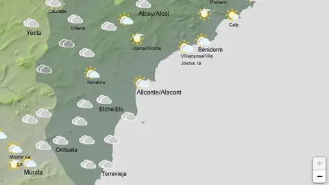 Mapa de la Agencia Estatal de Meteorología. Mapa de la Agencia Estatal de Meteorología.