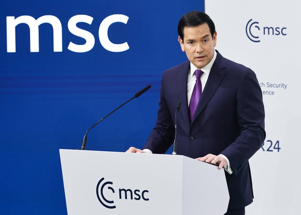 El secretario de Estado de EEUU, Marco Rubio, durante la Conferencia de Seguridad Internacional El secretario de Estado de EEUU, Marco Rubio, durante la Conferencia de Seguridad Internacional