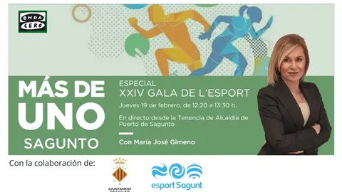 Onda Cero emite el programa especial 'Semana del deporte y XXIV Gala del Deporte de Sagunto' desde la Tenencia de Alcaldía Onda Cero emite el programa especial 'Semana del deporte y XXIV Gala del Deporte de Sagunto' desde la Tenencia de Alcaldía