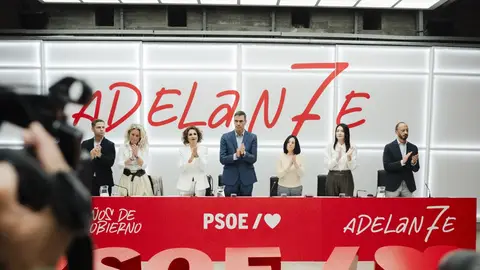 Ejecutiva del PSOE en la que aparece a la izquierda Borja Cabezón Ejecutiva del PSOE en la que aparece a la izquierda Borja Cabezón/ Europa press