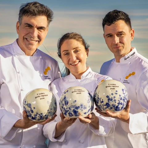 Ramón Freixa, Lucía Freitas y Álvaro Salazar, distinguidos con los 3 Soles en la Guía Repsol 2026.