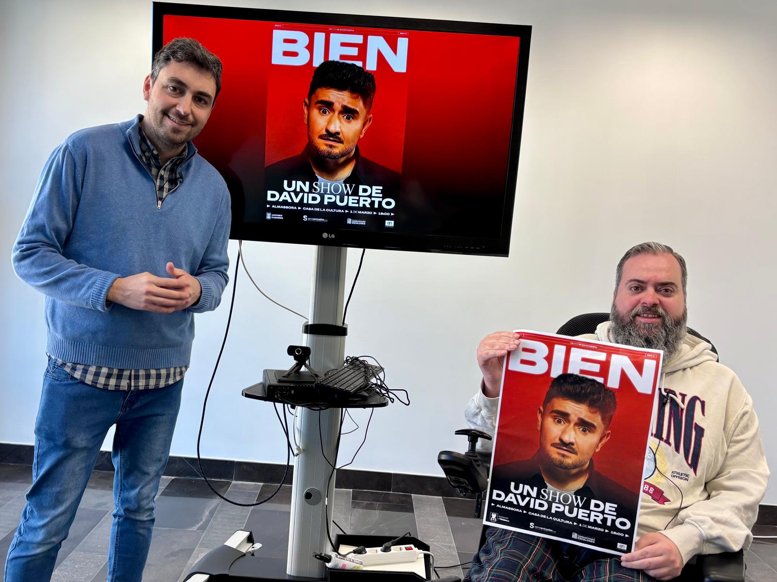 Almassora presenta el monólogo solidario de David Puerto a beneficio de Conquistando Escalones Almassora presenta el monólogo solidario de David Puerto a beneficio de Conquistando Escalones