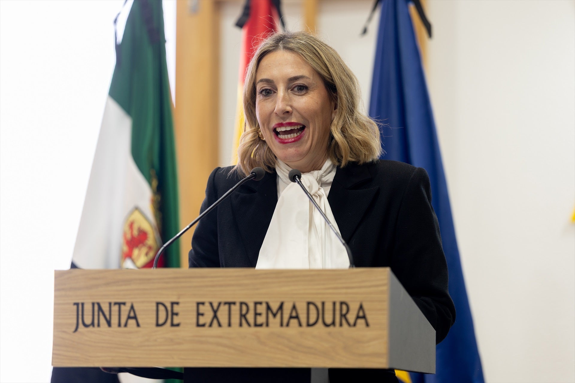 La presidenta de la Junta de Extremadura, María Guardiola La presidenta de la Junta de Extremadura, María Guardiola