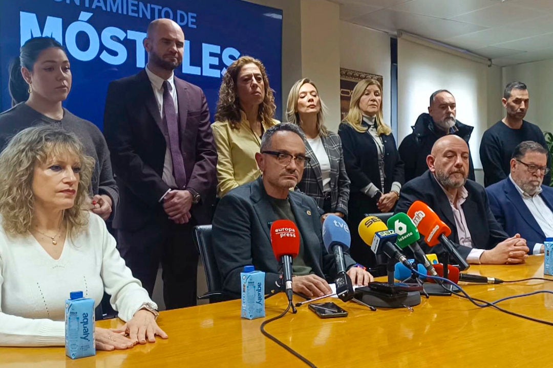 El alcalde de Móstoles, Manuel Bautista, durante una rueda de prensa el pasado viernes. El alcalde de Móstoles, Manuel Bautista, durante una rueda de prensa el pasado viernes.