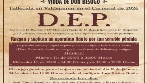 Entierro de Do&ntilde;a Sardina en Valdepe&ntilde;as