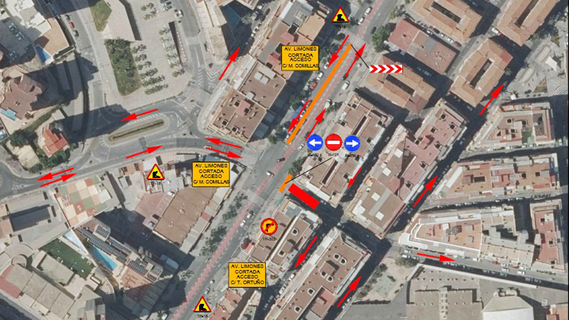 Benidorm informa del corte de tráfico en el acceso a Limones desde Jaime I Benidorm informa del corte de tráfico en el acceso a Limones desde Jaime I